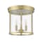 Z-Lite Thayer Flush Mount, 3-Light, 13 In.W x 13 In.H, Luxe Gold/Clear 742F13-LG - alternate 2